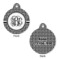 Houndstooth Round Pet ID Tag - Large - Approval