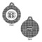 Houndstooth Round Pet Tag - Front & Back