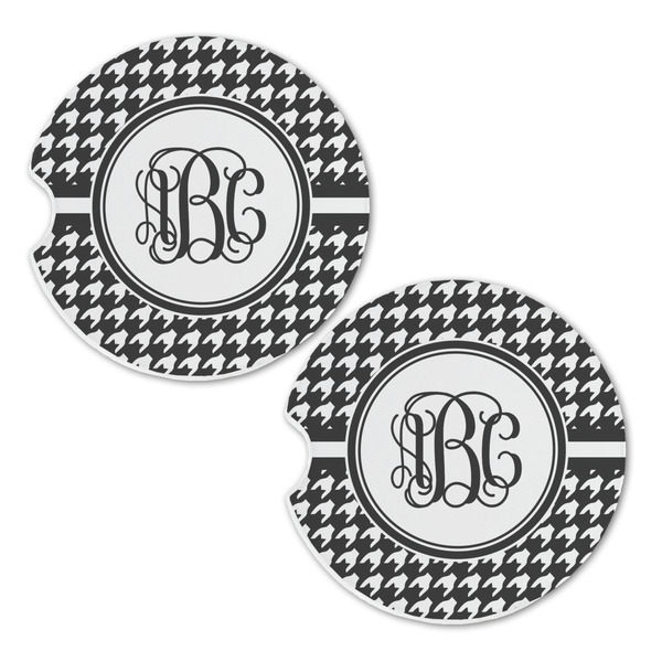 Houndstooth Sandstone Car Coasters - Set of 2