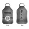 Houndstooth Sanitizer Holder Keychain - Small APPROVAL (Flat)
