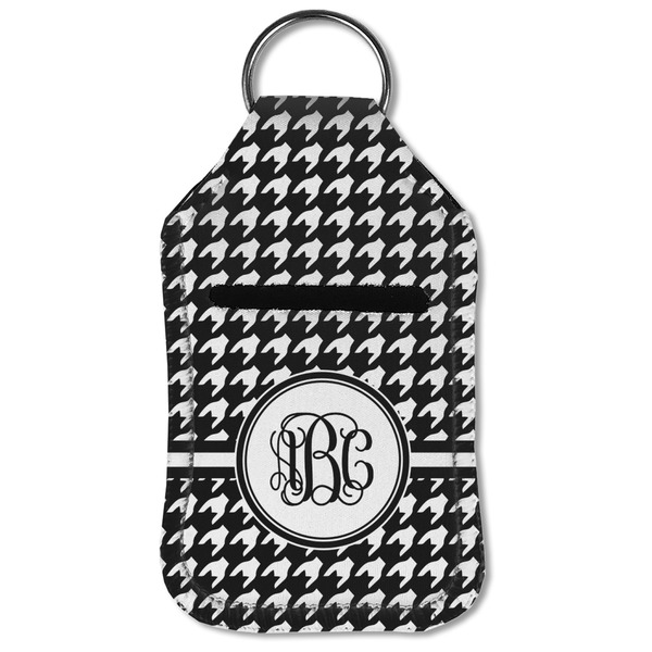 Houndstooth Sanitizer Holder Keychain - Small (Front Flat)