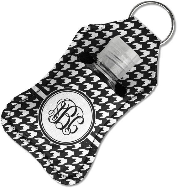 Houndstooth Sanitizer Holder Keychain - Small in Case