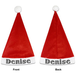 Houndstooth Santa Hat - Front & Back (Personalized)