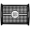 Houndstooth Black Wooden Tray - Large (Personalized)