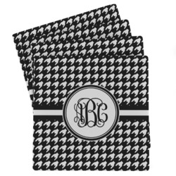 Houndstooth Absorbent Stone Coasters - Set of 4 (Personalized)