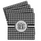 Houndstooth Set of 4 Sandstone Coasters - Front View