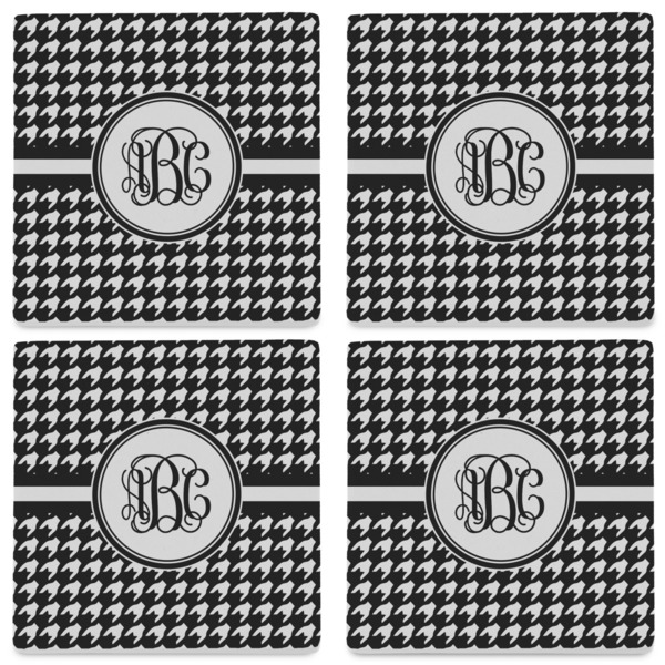 Houndstooth Set of 4 Sandstone Coasters - See All 4 View