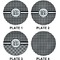Houndstooth Set of Lunch / Dinner Plates (Approval)