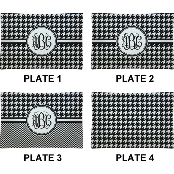 Houndstooth Set of Rectangular Appetizer / Dessert Plates (Approval)