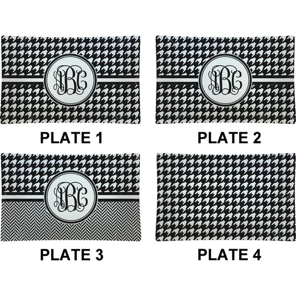 Houndstooth Set of Rectangular Dinner Plates (Approval)