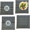 Houndstooth Set of Square Dinner Plates