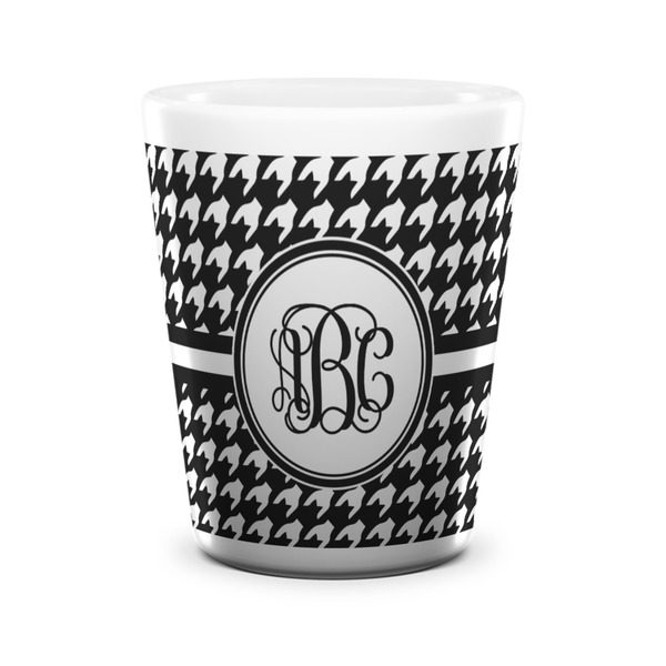 Houndstooth Shot Glass - White - FRONT