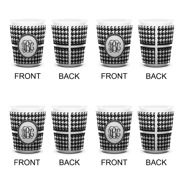 Houndstooth Shot Glass - White - Set of 4 - APPROVAL