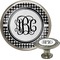 Houndstooth Silver Custom Cabinet Knob (Front and Side)