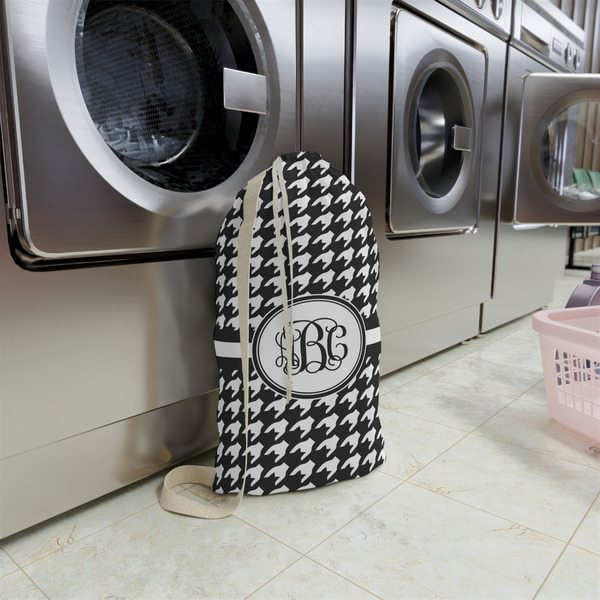 Houndstooth Small Landry Bag - In Context
