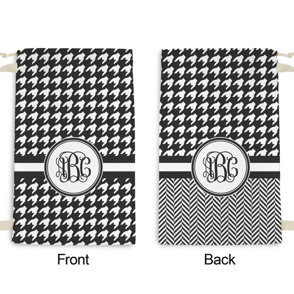 Houndstooth Small Laundry Bag - Front & Back View