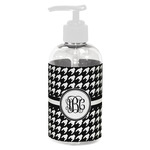Houndstooth Plastic Soap / Lotion Dispenser (8 oz - Small - White) (Personalized)