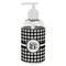 Houndstooth Plastic Soap / Lotion Dispenser (8 oz - Small - White) (Personalized)