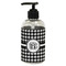 Houndstooth Plastic Soap / Lotion Dispenser (8 oz - Small - Black) (Personalized)