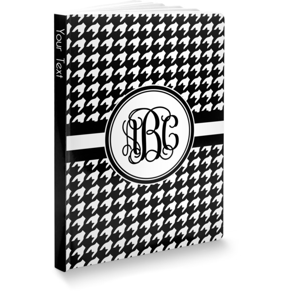 Custom Houndstooth Softbound Notebook - 5.75" x 8" (Personalized)