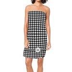 Houndstooth Spa / Bath Wrap (Personalized)
