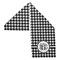 Houndstooth Sports Towel Folded - Both Sides Showing