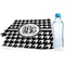 Houndstooth Sports Towel Folded with Water Bottle