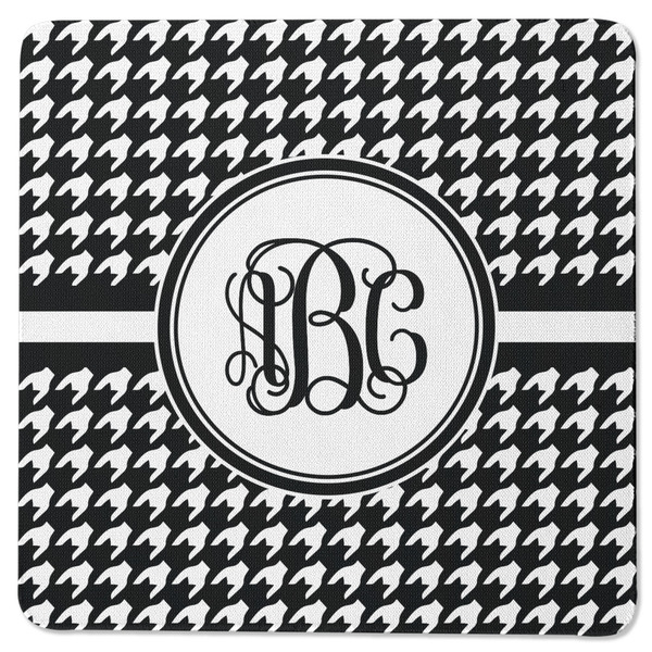 Custom Houndstooth Square Rubber Backed Coaster (Personalized)