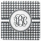 Houndstooth Square Rubber Backed Coaster (Personalized)
