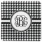 Houndstooth Square Rubber Backed Coaster (Personalized)