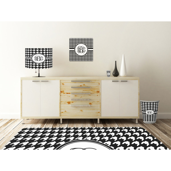 Houndstooth Square Wall Decal Wooden Desk