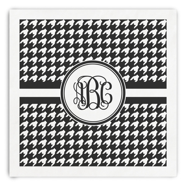 Custom Houndstooth Paper Dinner Napkins (Personalized)