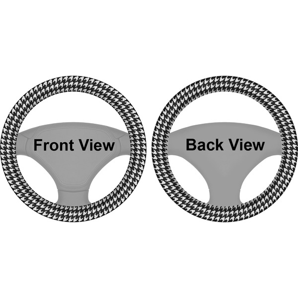 Houndstooth Steering Wheel Cover- Front and Back
