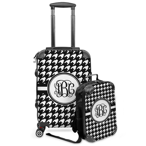 Custom Houndstooth Kids 2-Piece Luggage Set - Suitcase & Backpack (Personalized)
