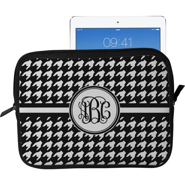 Custom Houndstooth Tablet Case / Sleeve - Large (Personalized)