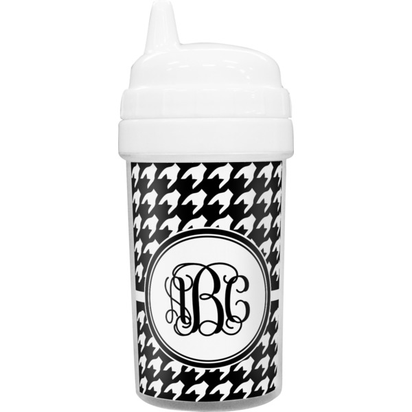 Custom Houndstooth Toddler Sippy Cup (Personalized)