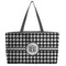 Houndstooth Beach Totes Bag - w/ Black Handles (Personalized)