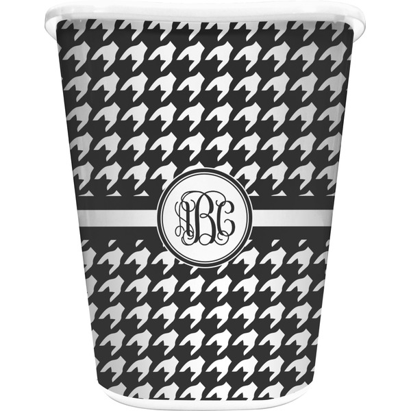 Custom Houndstooth Waste Basket (Personalized)