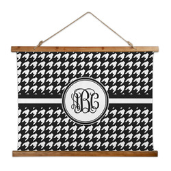Houndstooth Wall Hanging Tapestry - Wide (Personalized)