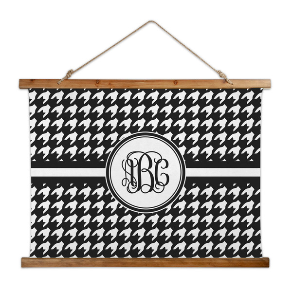 Custom Houndstooth Wall Hanging Tapestry - Wide (Personalized)