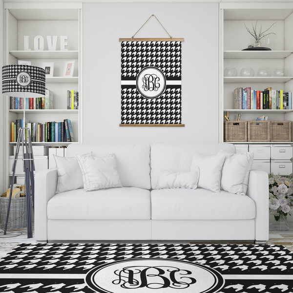 Houndstooth Wall Hanging Tapestry - Portrait - IN CONTEXT