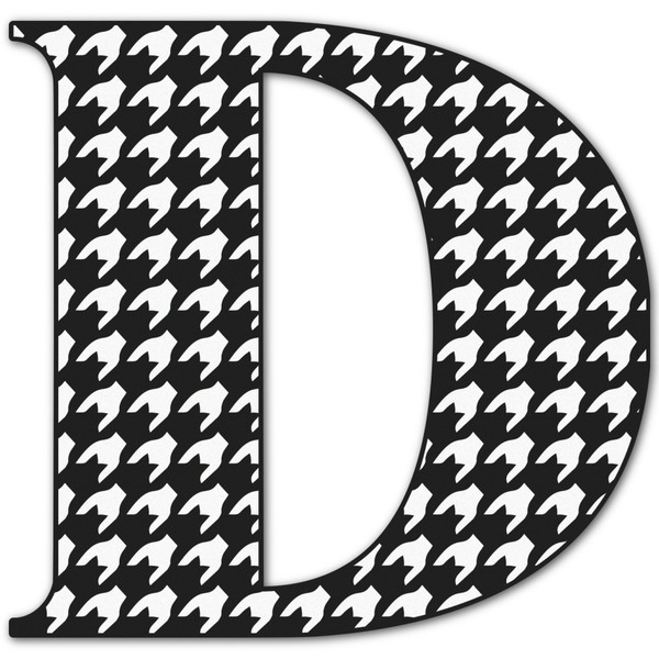 Custom Houndstooth Letter Decal - Large (Personalized)