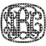 Houndstooth Monogram Decal - Medium (Personalized)