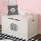 Houndstooth Wall Monogram on Toy Chest