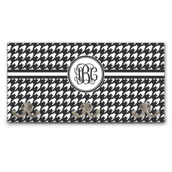 Custom Houndstooth Wall Mounted Coat Rack (Personalized)