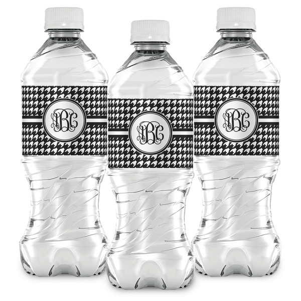 Houndstooth Water Bottle Labels - Front View