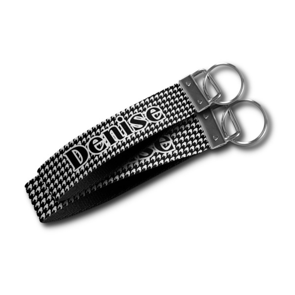 Houndstooth Webbing Keychain FOBs - Size Comparison