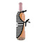 Houndstooth Wine Bottle Apron - DETAIL WITH CLIP ON NECK