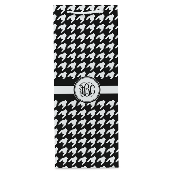Houndstooth Wine Gift Bag - Matte - Front