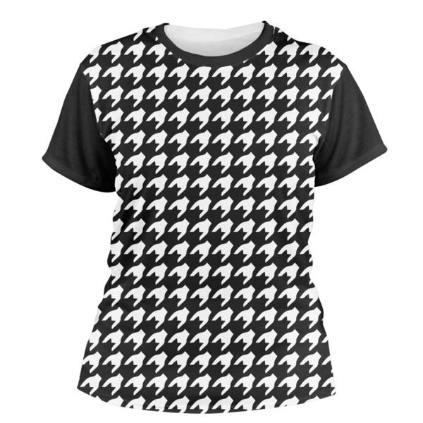 Custom Houndstooth Women's Crew T-Shirt
